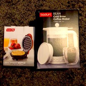 🎉FINAL PRICE🎉Mini Waffle Maker & Cold Brew Coffee Maker